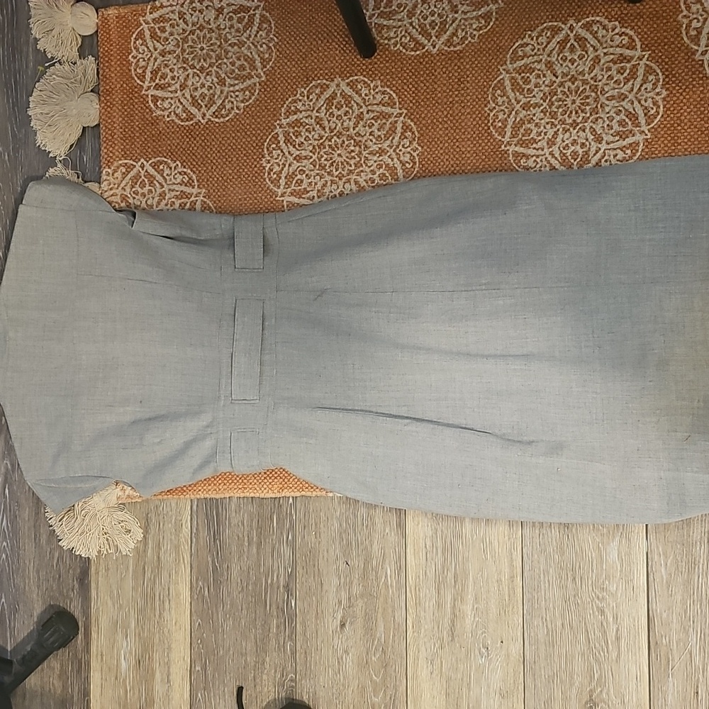 Calvin Klein Claassic Dress, Cap Sleeve, Belted, Gray.  Women's, Size 4P - Picture 13 of 13